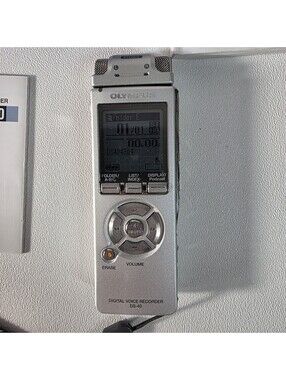 Olympus DS-40 Digital Voice Recorder W/Manual & Cord- Tested